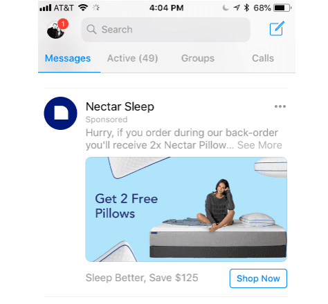 Facebook Messenger ads
