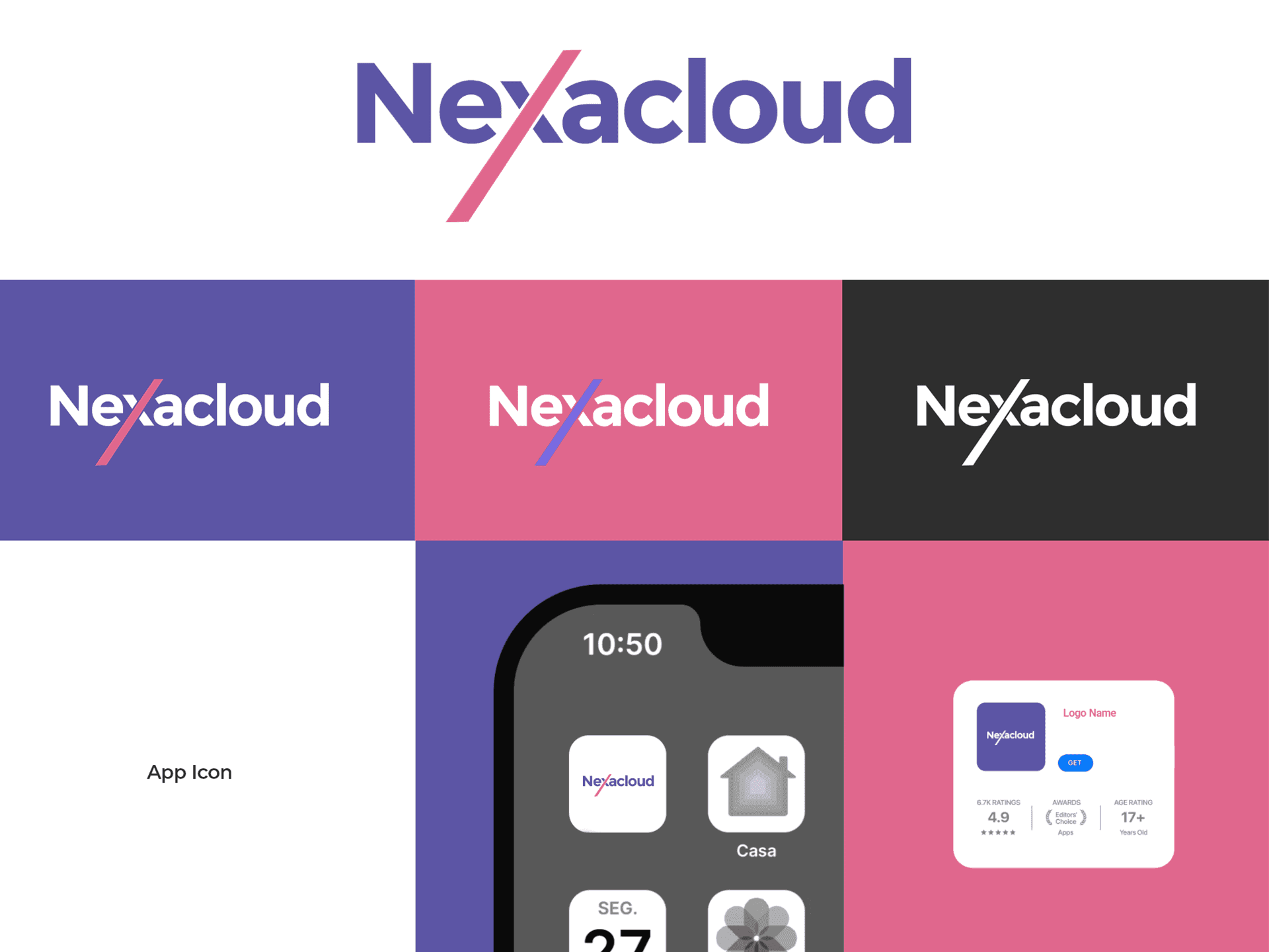 logo presentation of nexacloud  by venkatesh prasad creative graphic brand designer