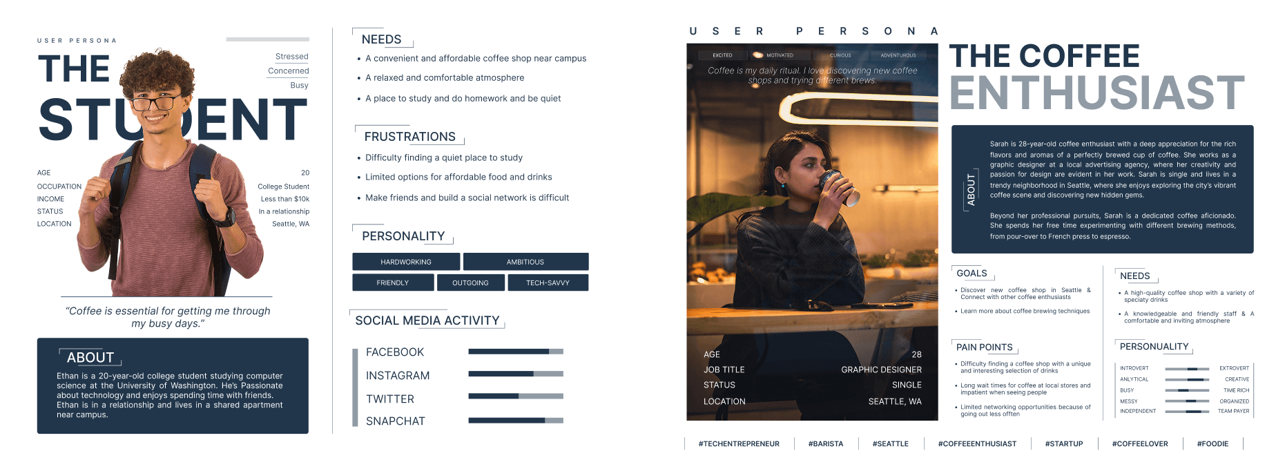 Mobile-first user flow for coffee ordering application