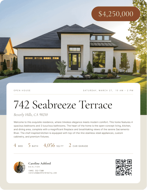 Modern listing flyer