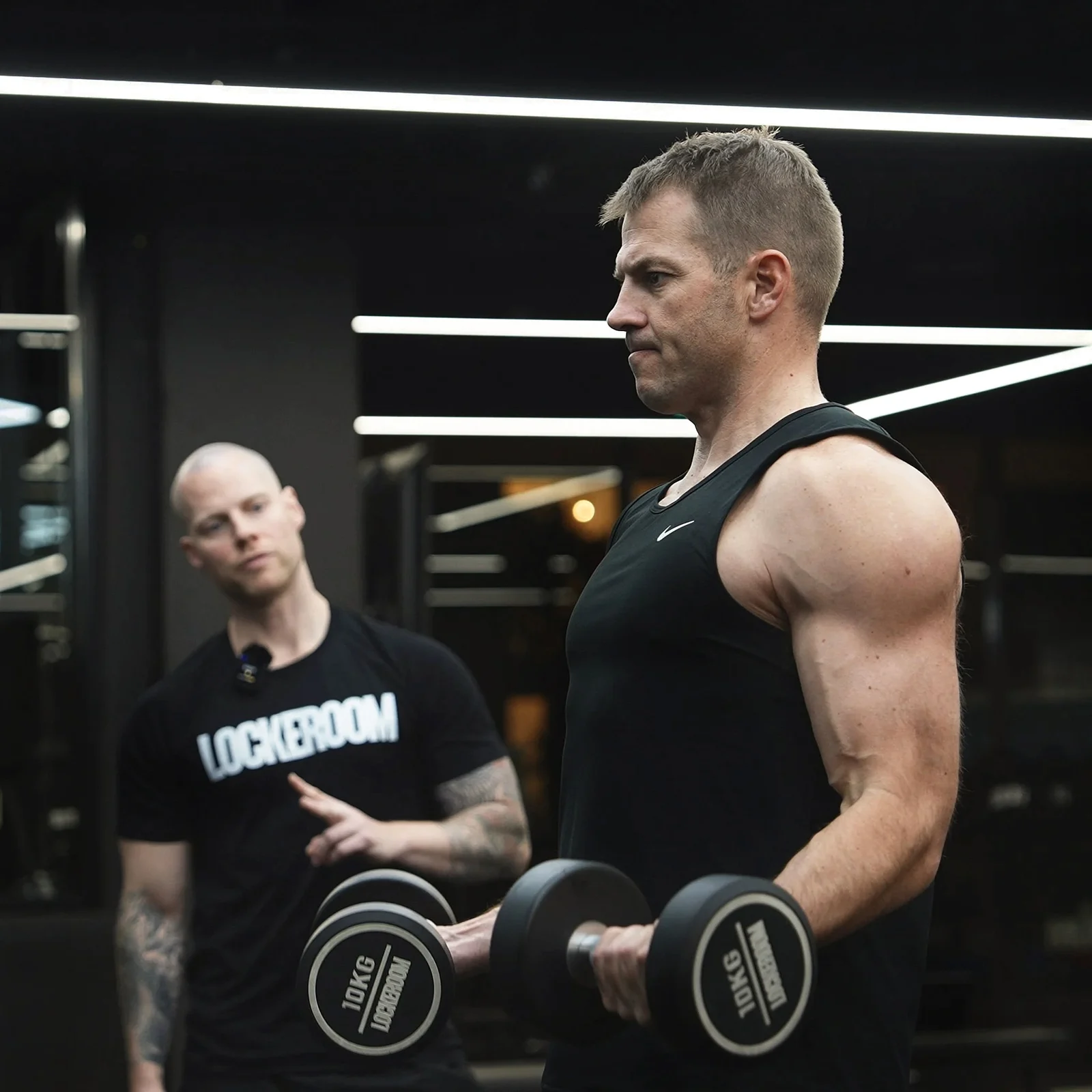 Drew Mitchell personal training with Lockeroom coach Dom Costello