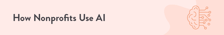These are a few common use cases for AI for nonprofits.