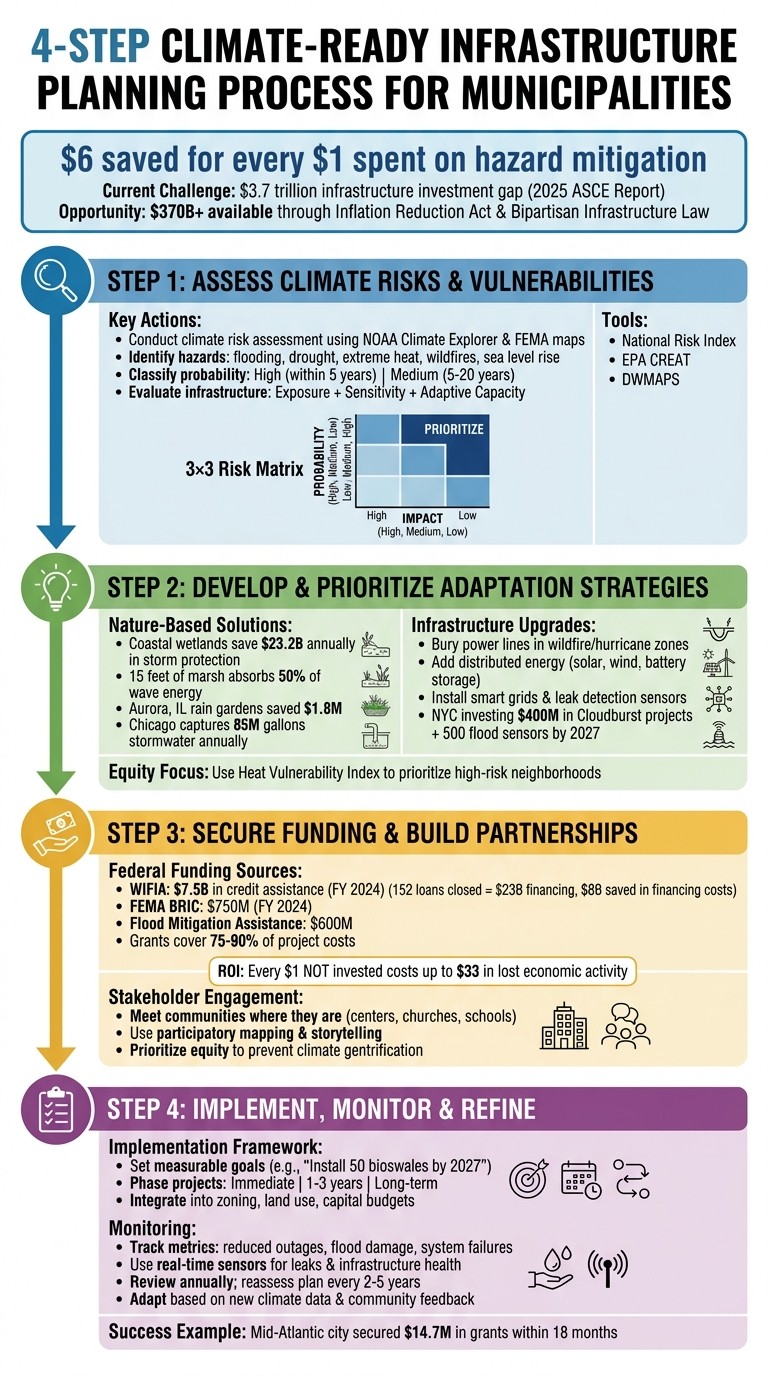 4-Step Climate-Ready Infrastructure Plan for Municipalities