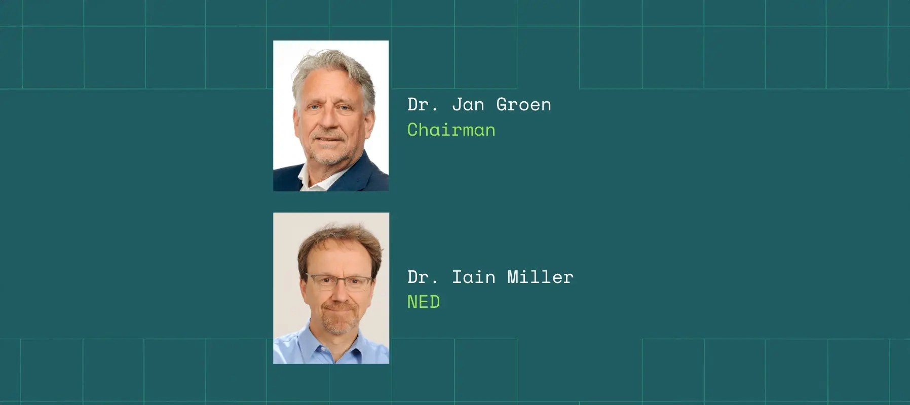 Dr Jan Groen and Dr Iain Miller