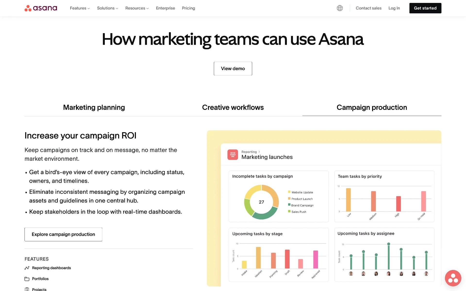 Best B2B SaaS websites: Asana