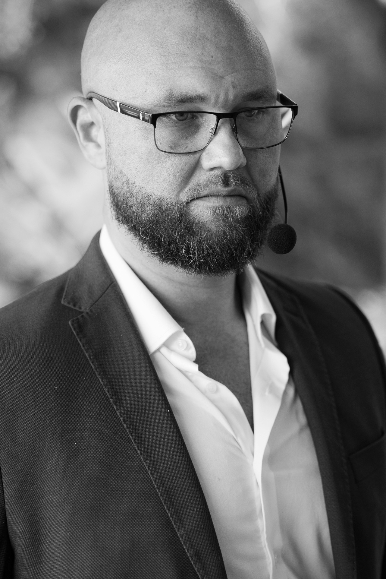 Portrait of portfolio creator – back view