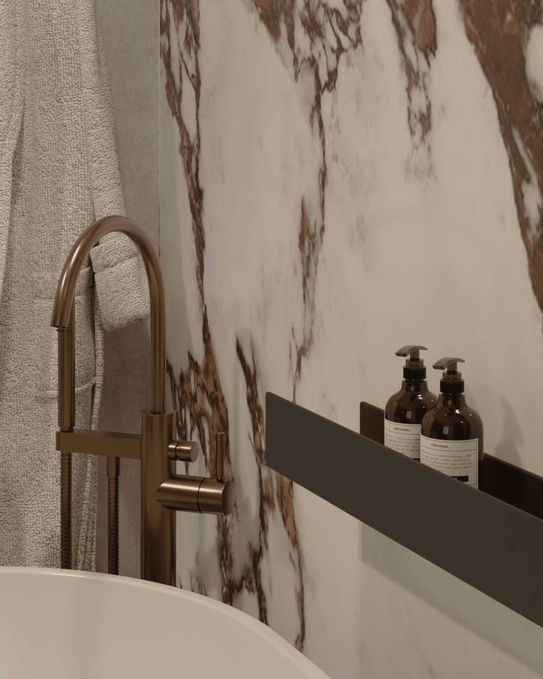 Bathroom design viola marble