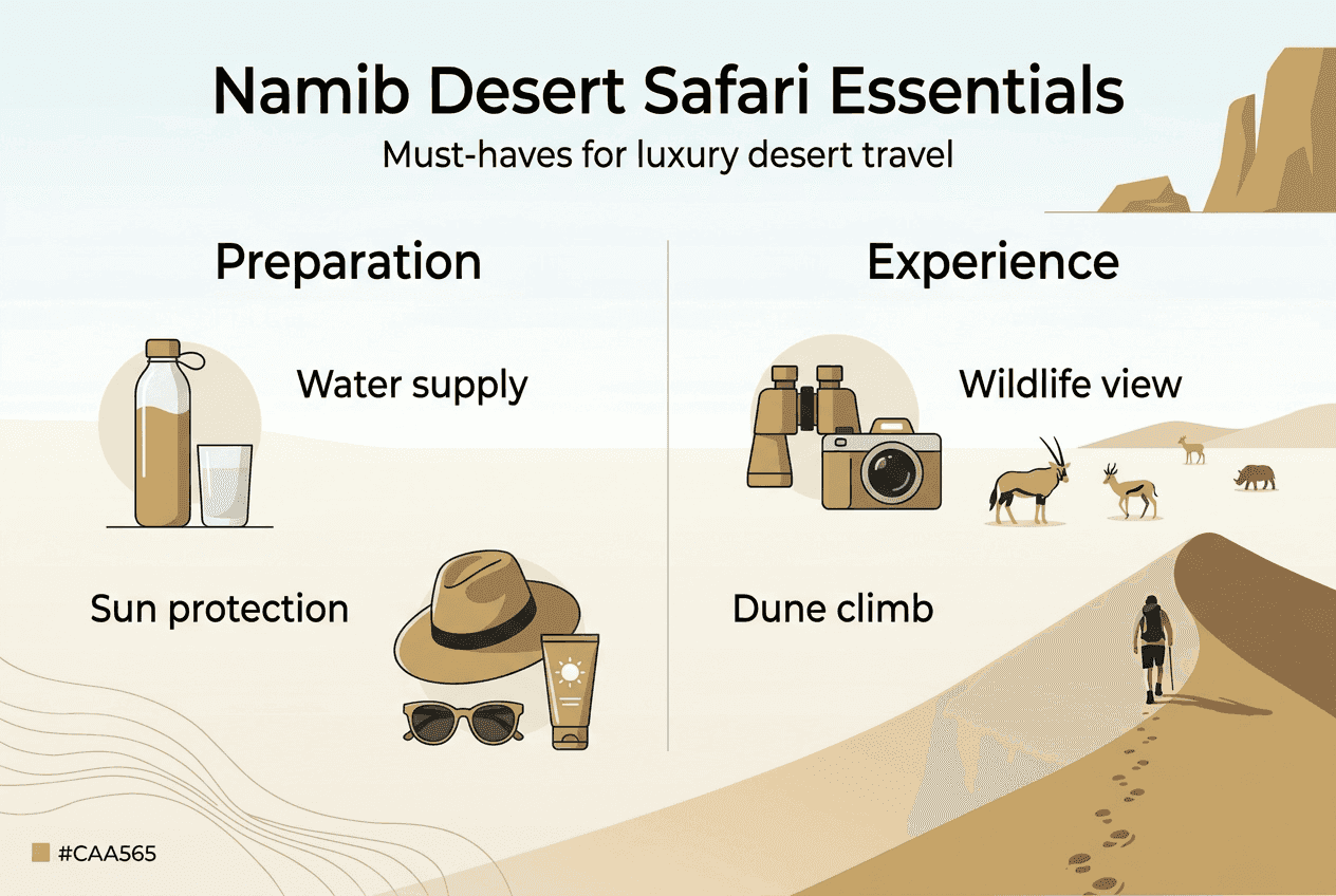Infographic: Namib Desert luxury essentials