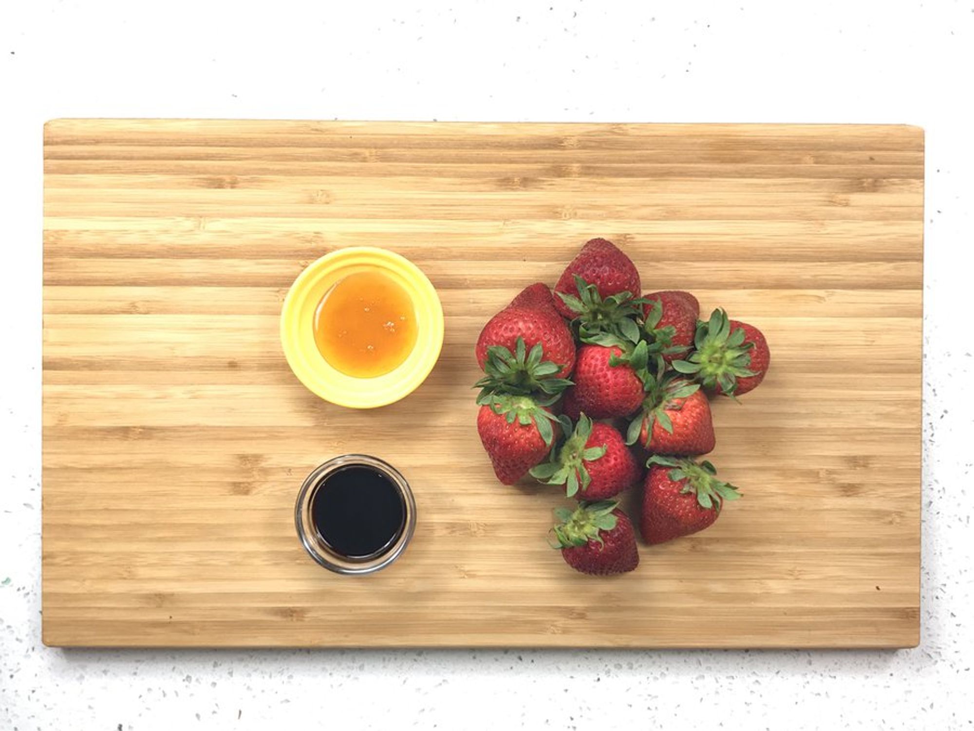 ingredients for honey roasted strawberries