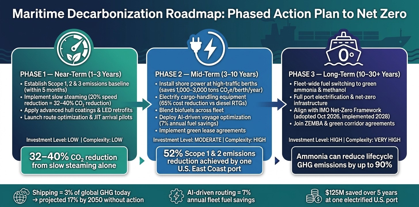 Maritime Decarbonization Roadmap: Phased Action Plan to Net Zero
