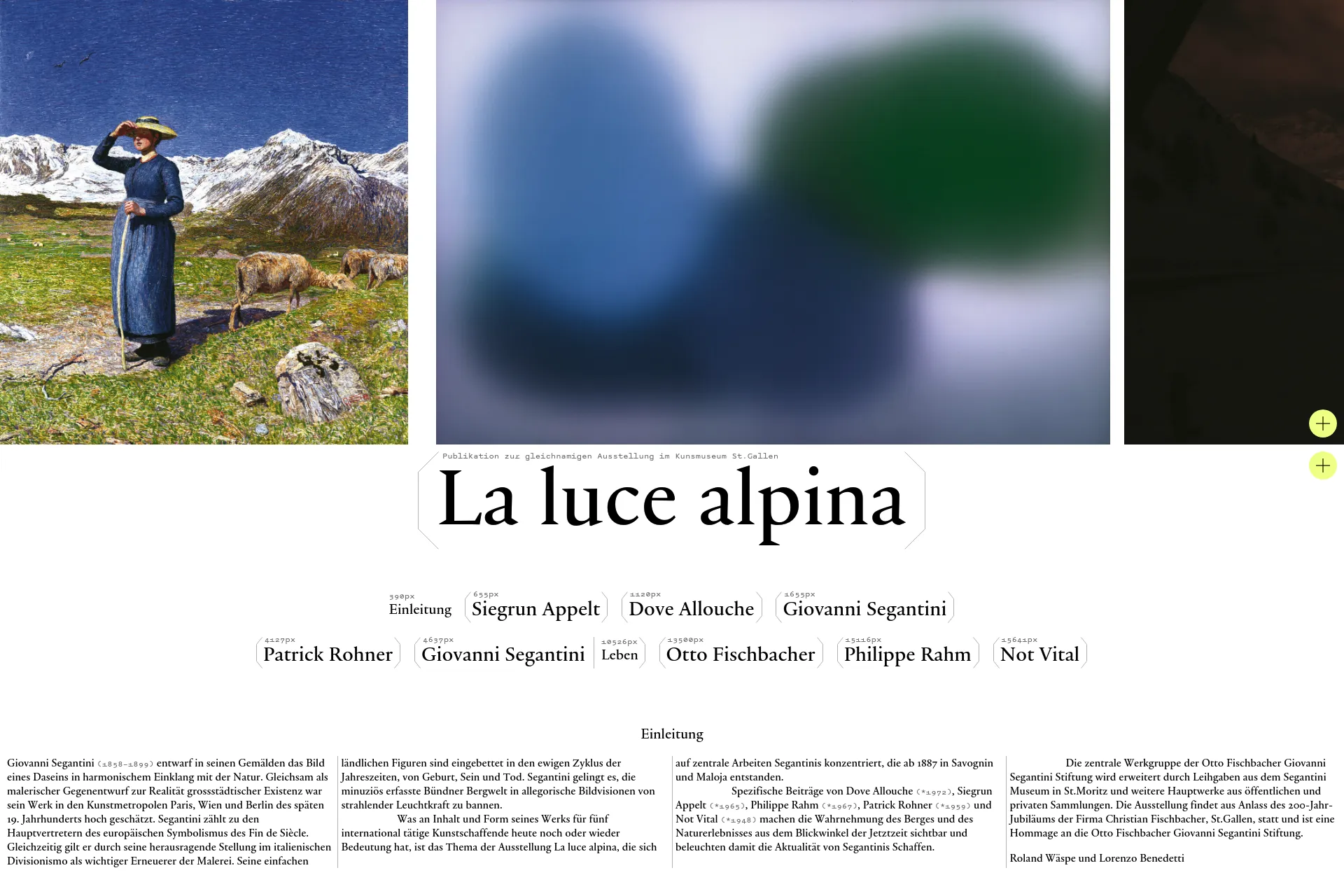 Screenshot of La Luce Alpina website