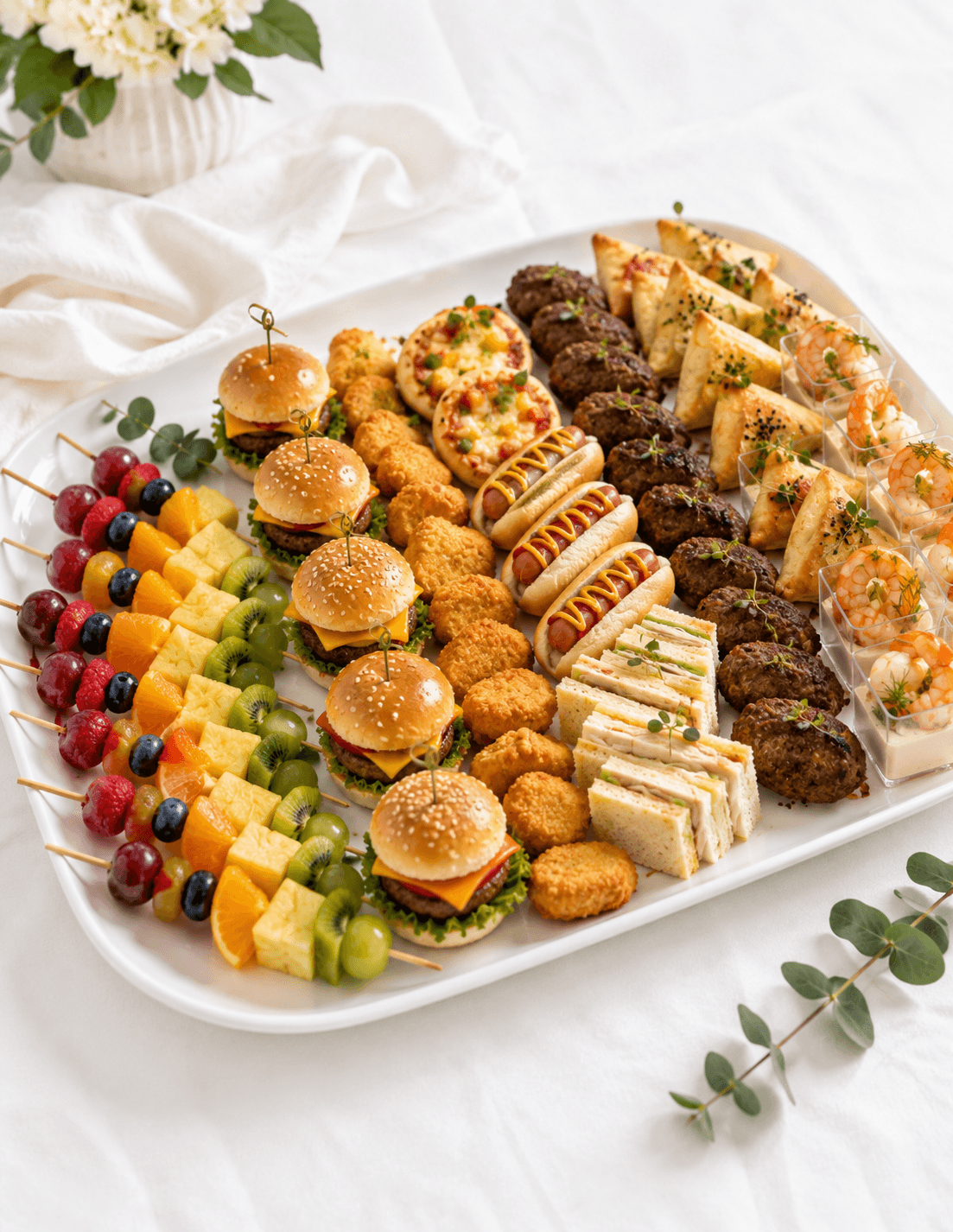 Assorted hot party bites