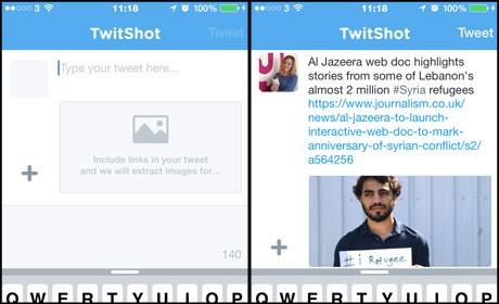 View and share pictures from web pages: Twitshot