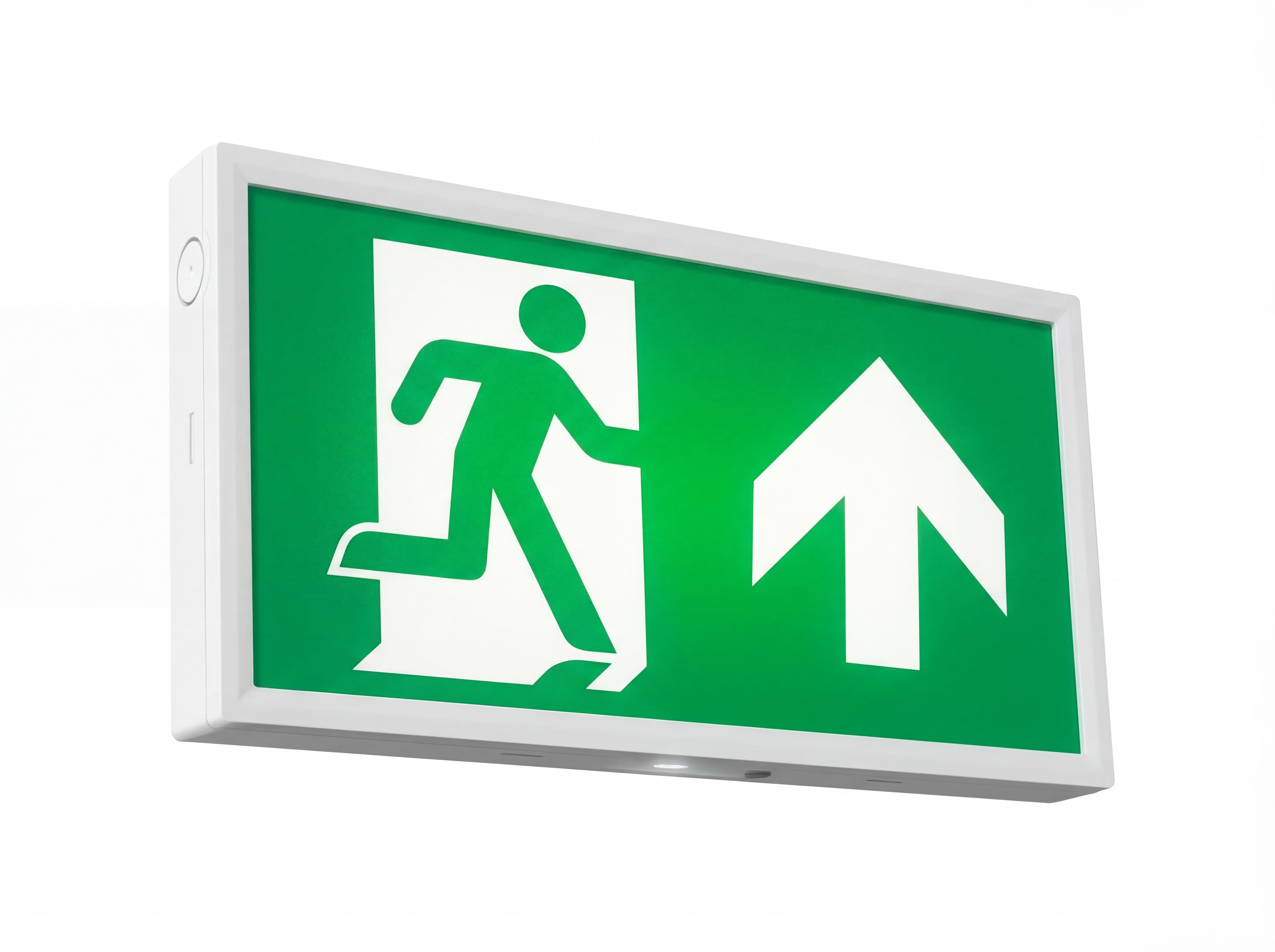 Green emergency exit sign light box