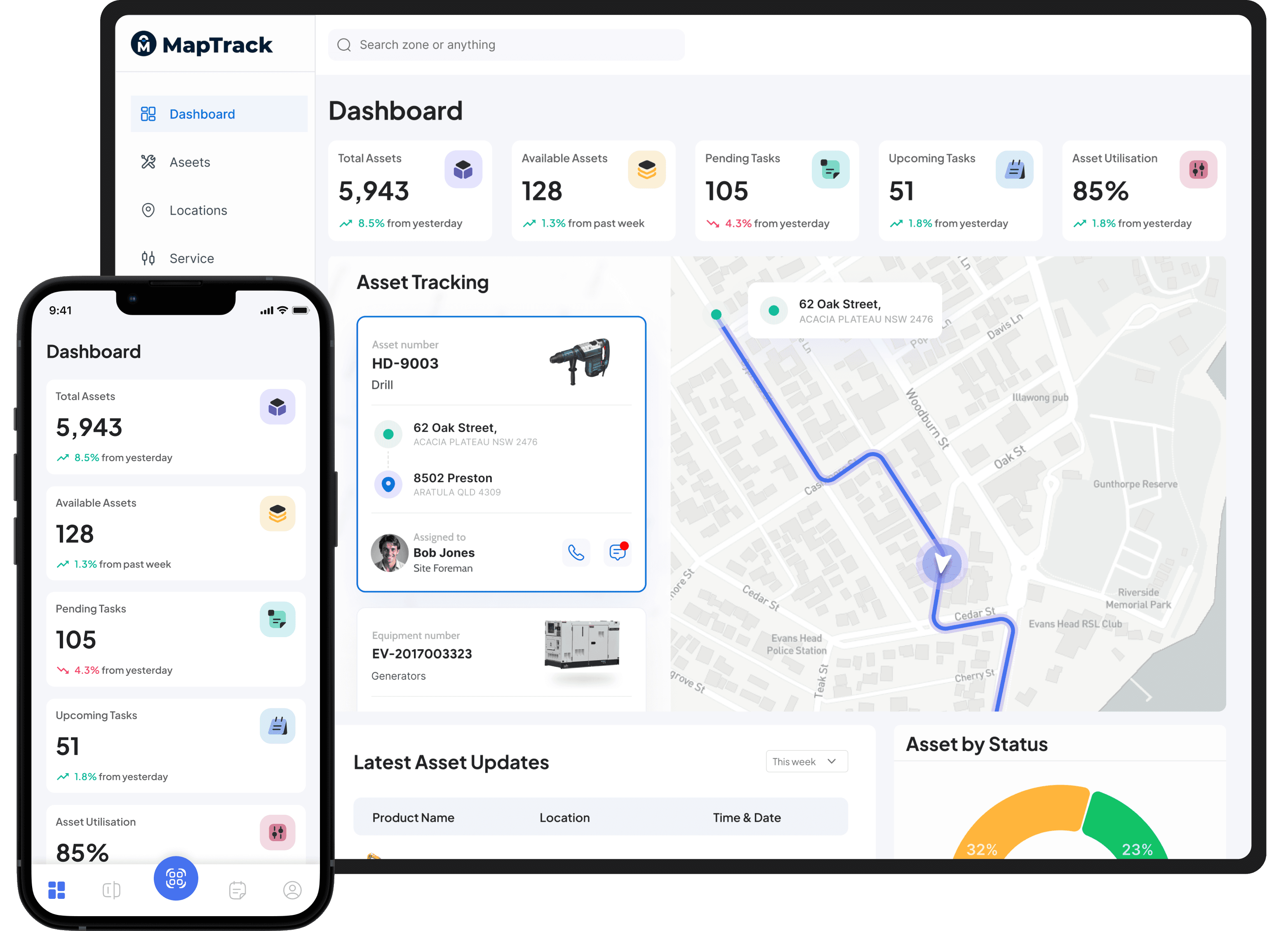 Maptrack construction equipment management software