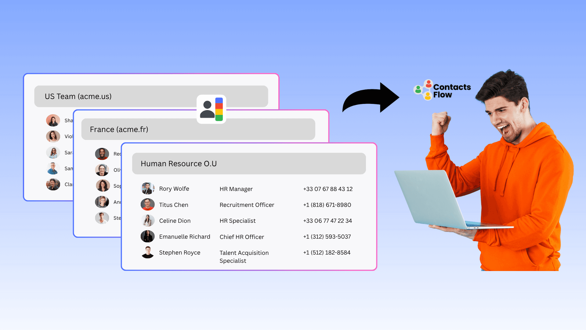 Set permissions and share your contacts