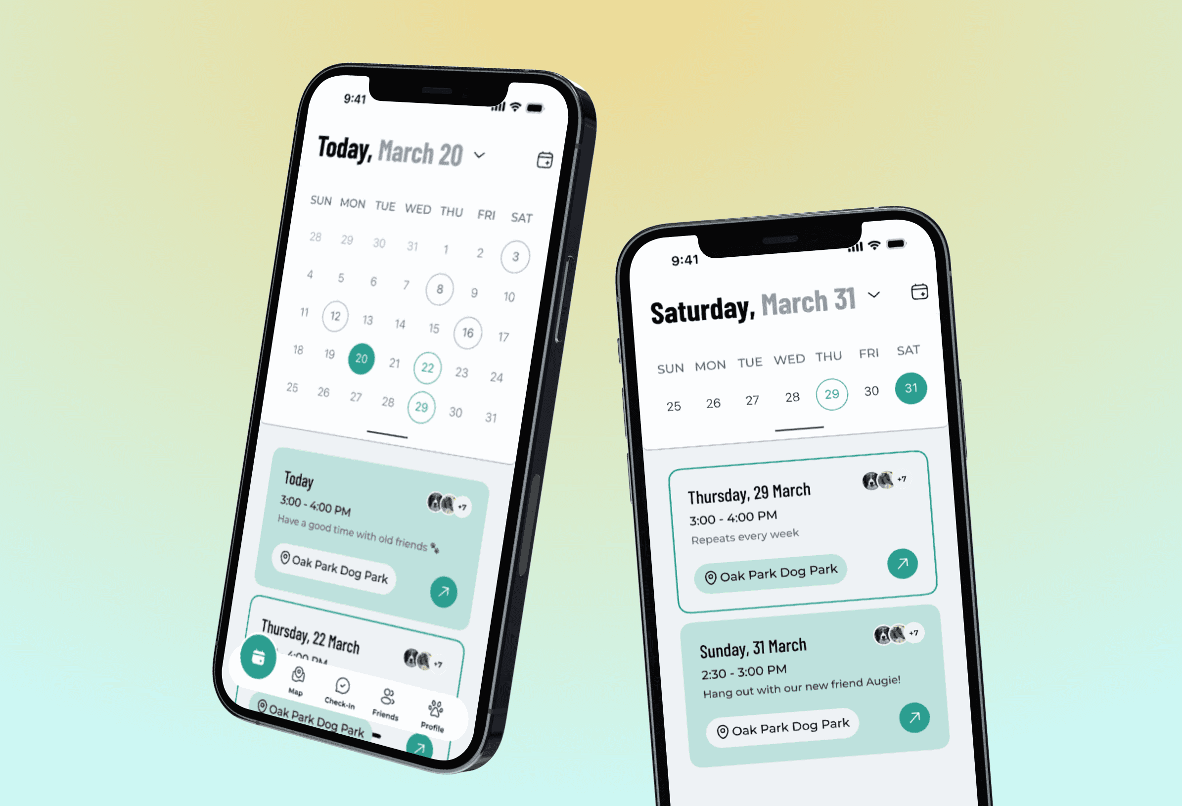 A mockup of screenshot for an app
