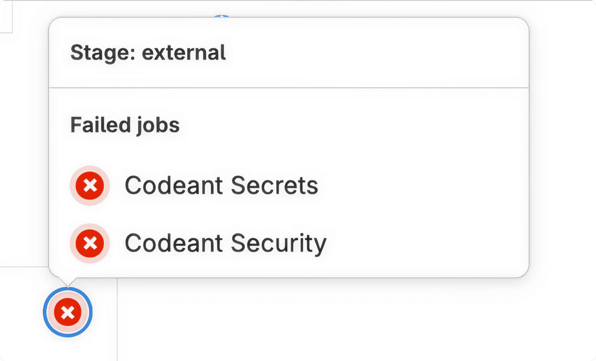 CodeAnt AI CI/CD status check blocking a GitLab merge request with critical issues