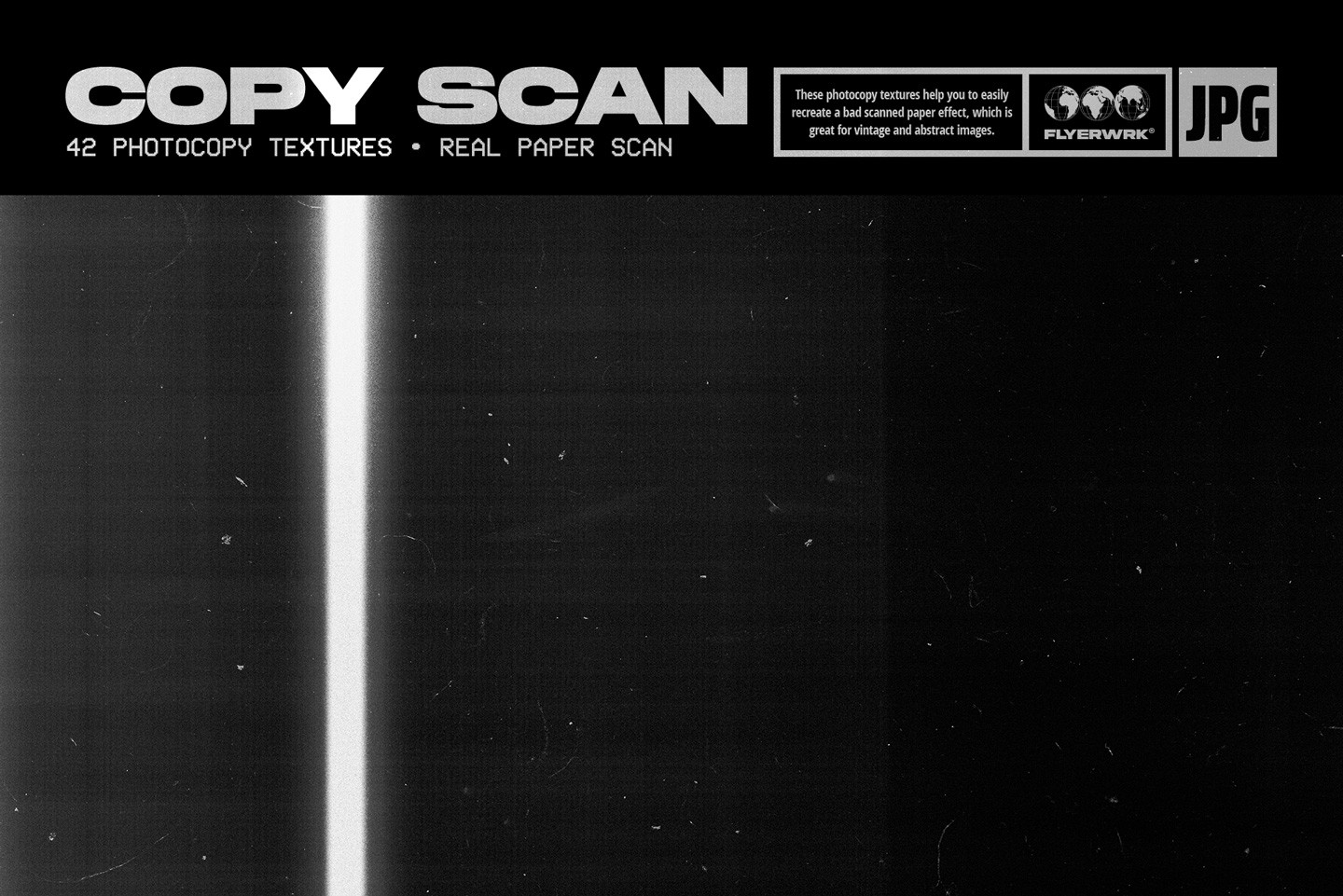 Photocopy scan texture with dust scratches and distorted paper scanning artifacts