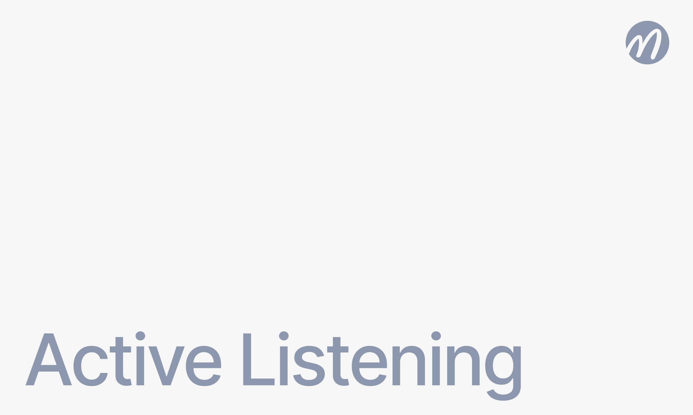 Active listening