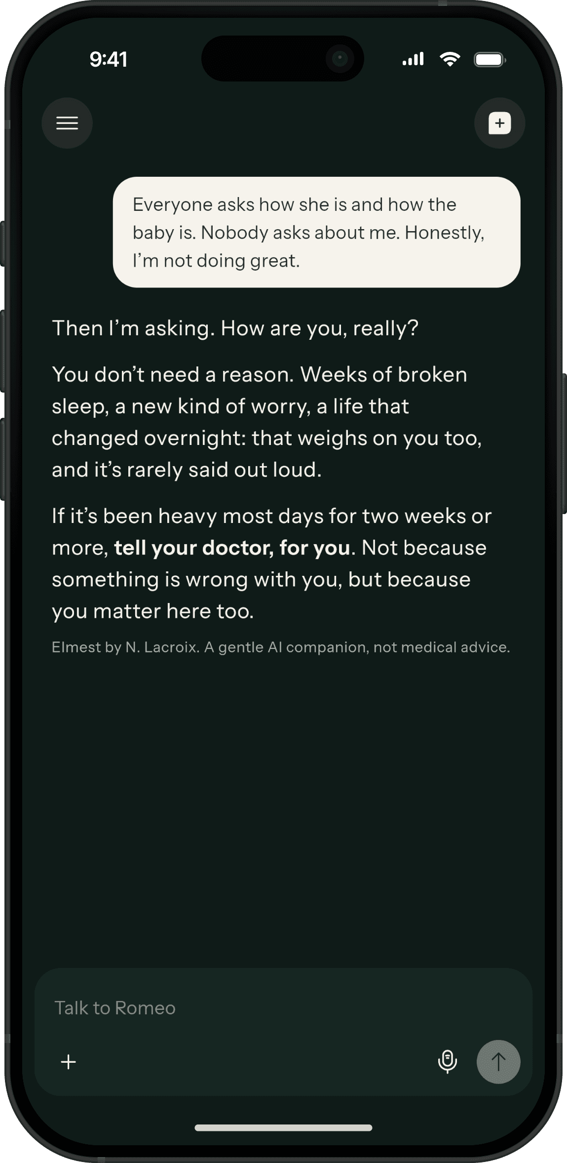 The Elmest app: Finally, someone asks about you.