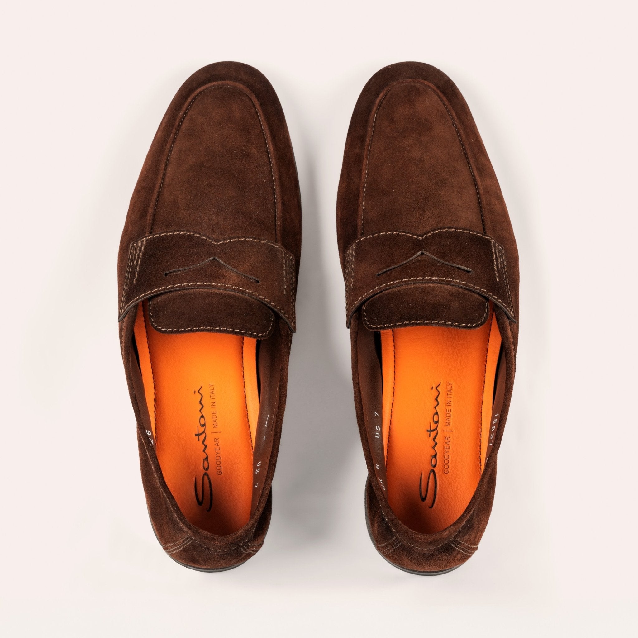 Men's brown suede Carlo loafer - Mandelli UK