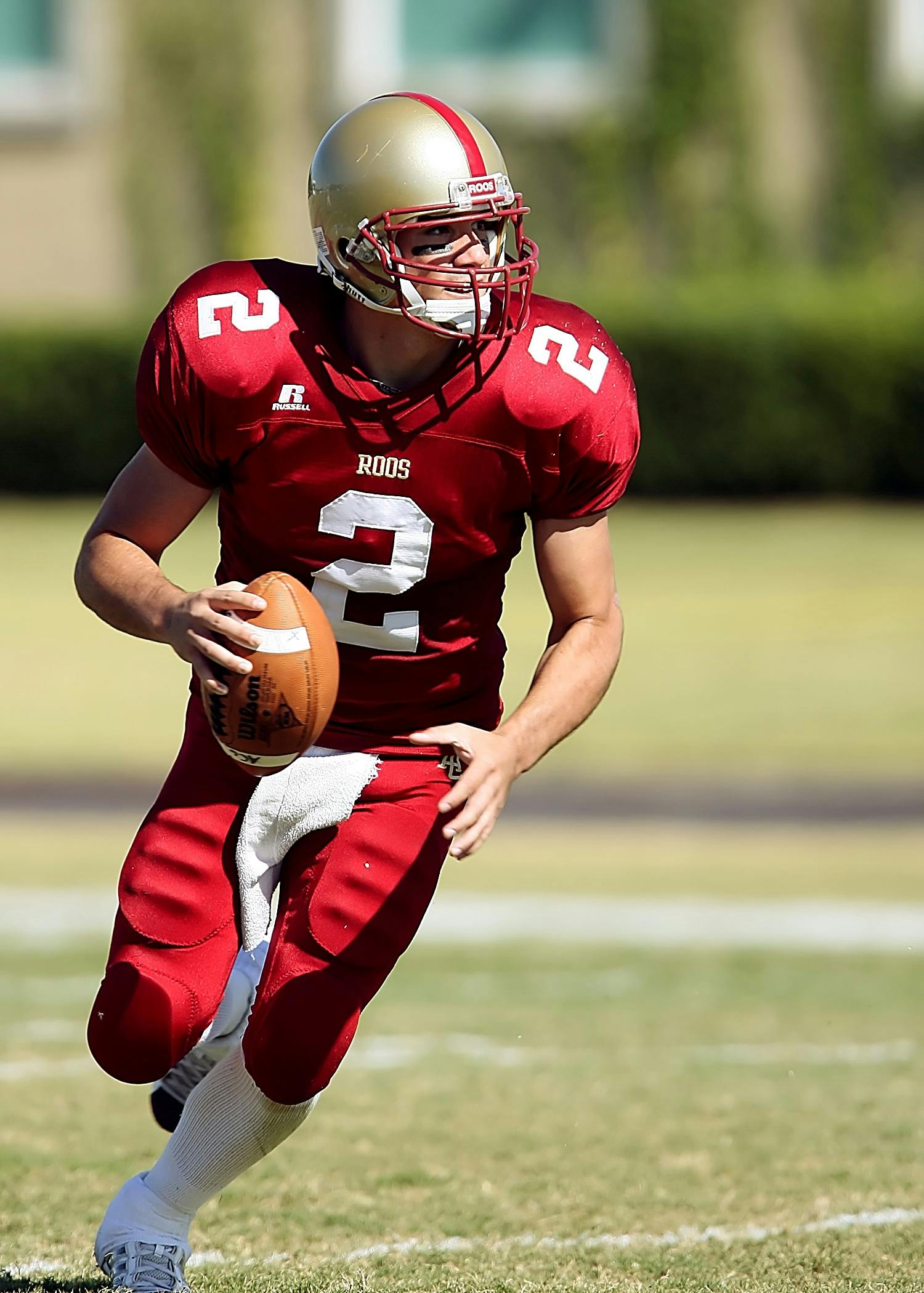 College football player on the field