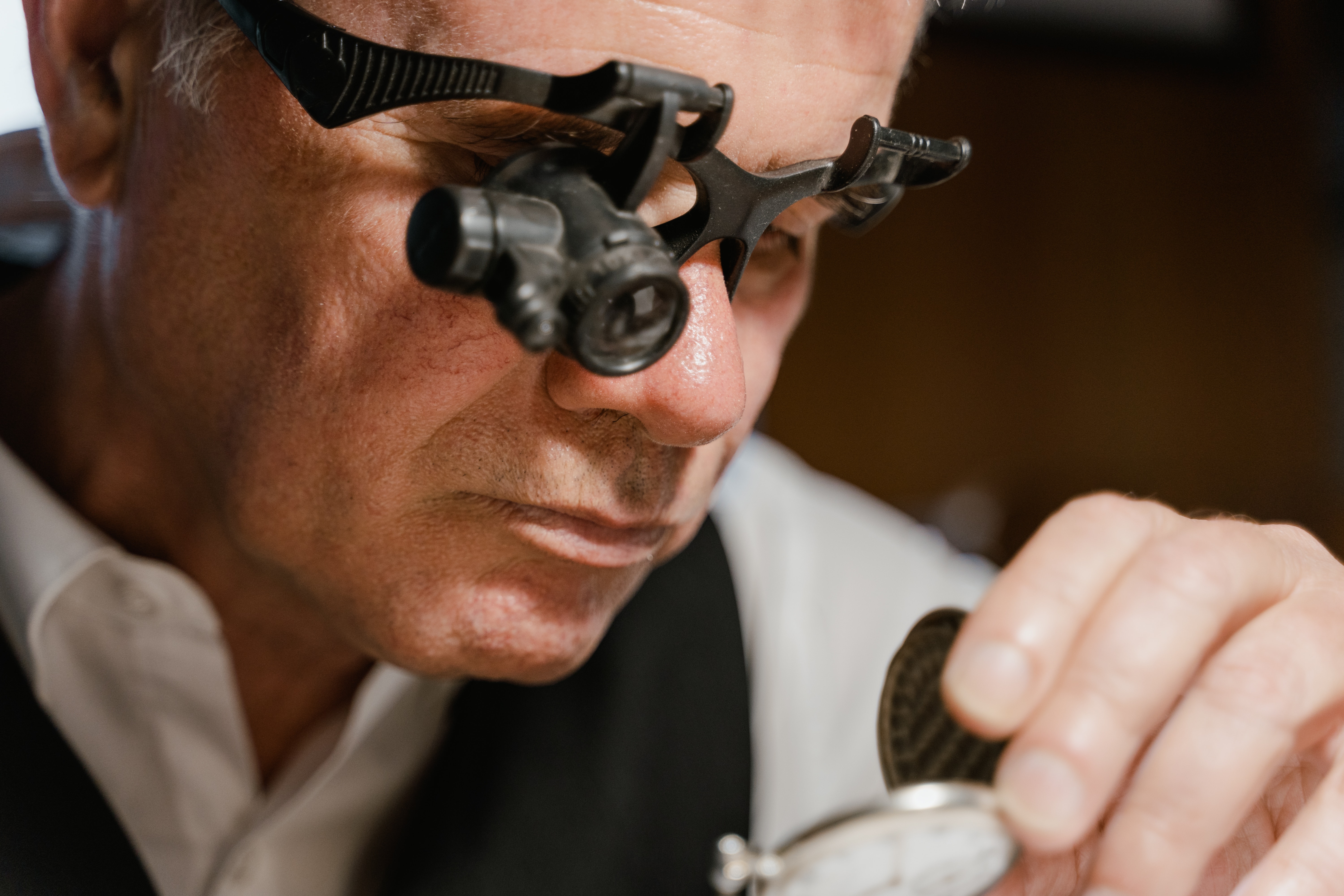 man looking at a watch