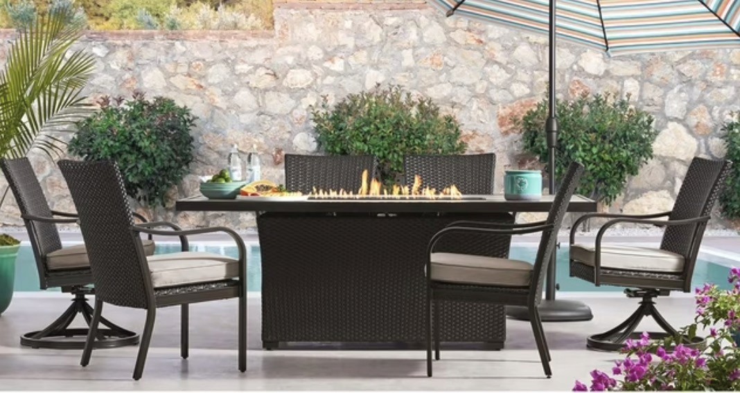 7pc fire table, mambers mark 