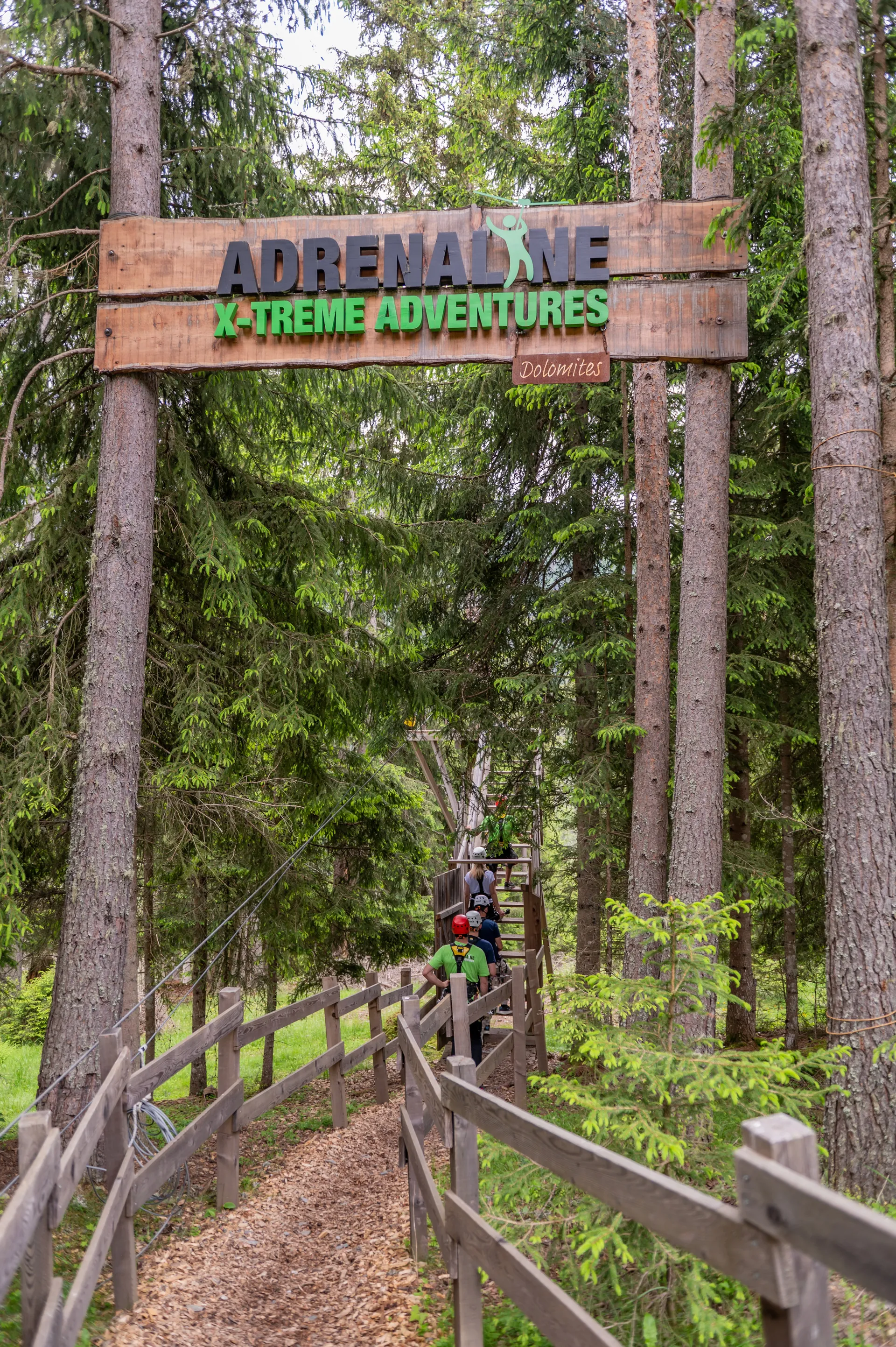 Ingresso del parco Adrenaline X-treme Adventures nelle Dolomiti