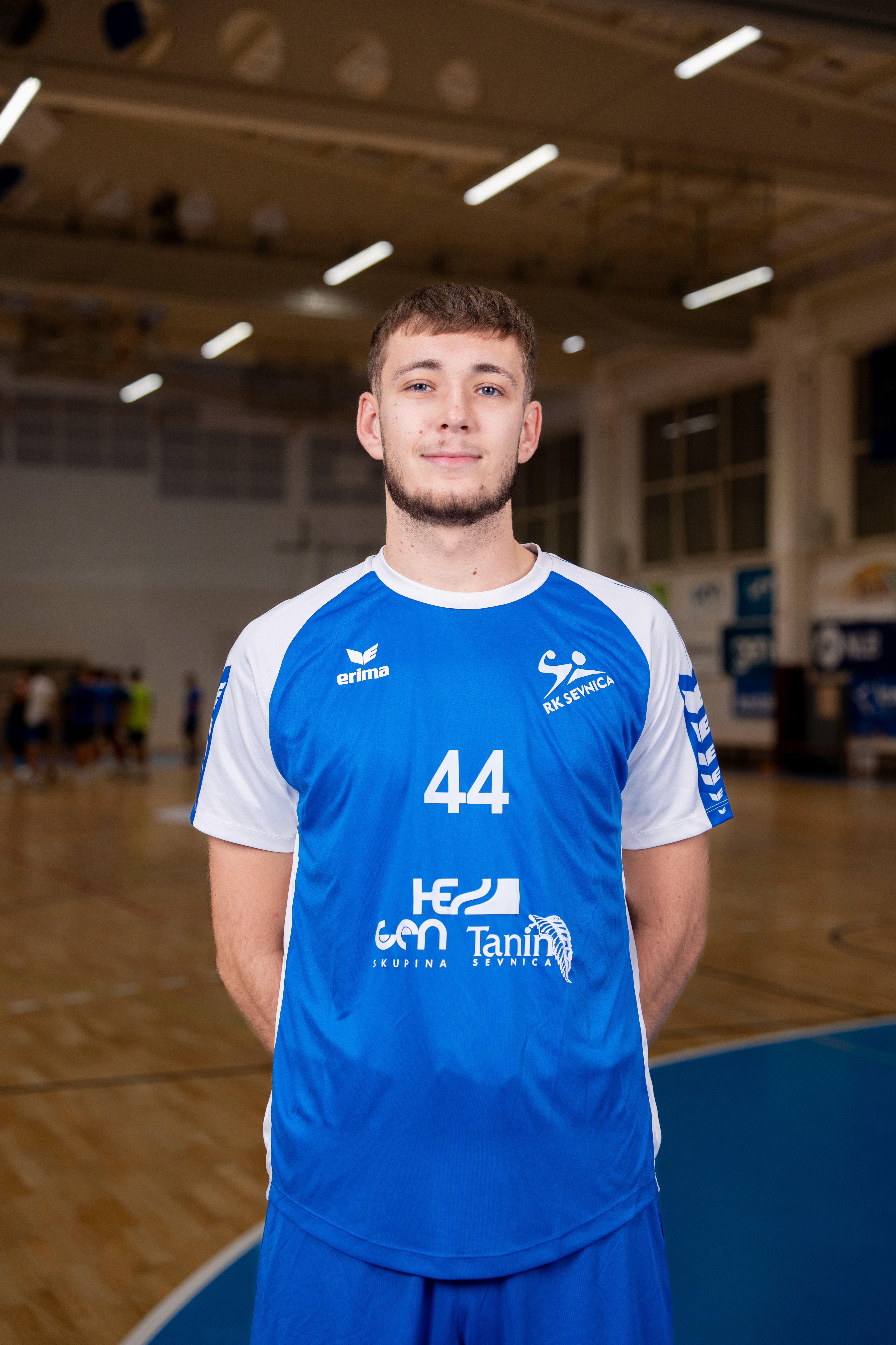 Handball player posing for the camera shot
