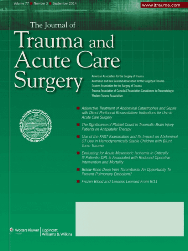 Journal of trauma and acute care surgery cover