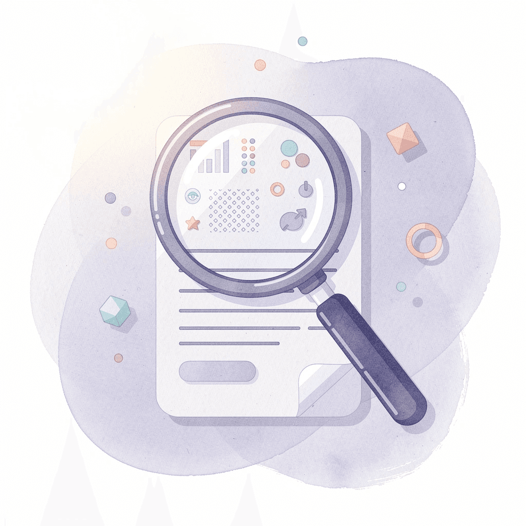 Scene of magnifying glass examining small overlooked administrative details