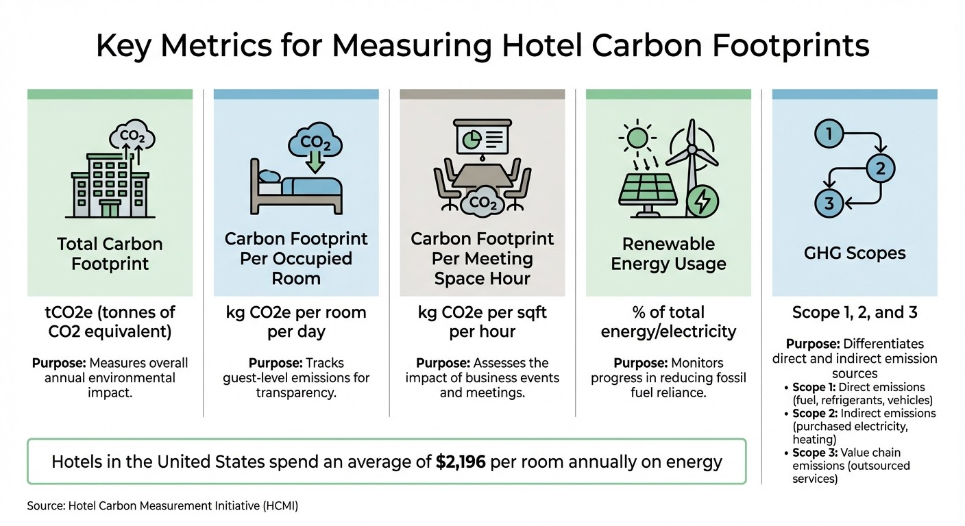 5 Key Hotel Carbon Metrics and Their Measurement Units