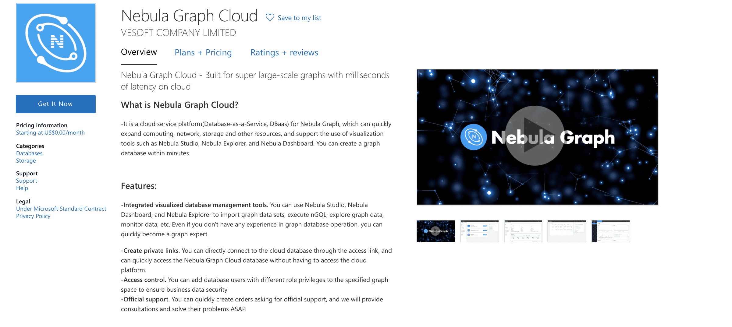 NebulaGraph Cloud is now available on the Azure marketplace