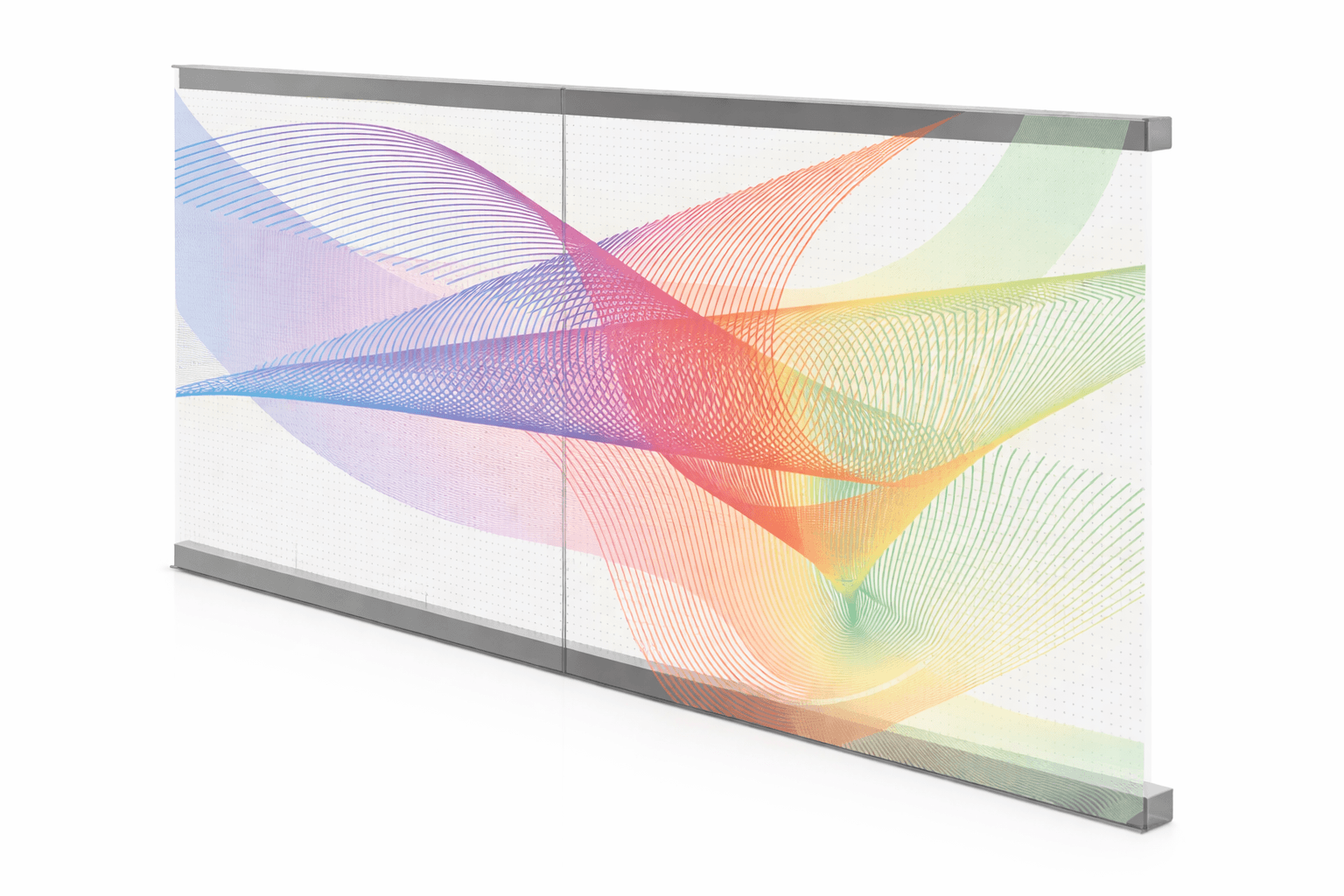 a red, blue and green fluid painting on a black background