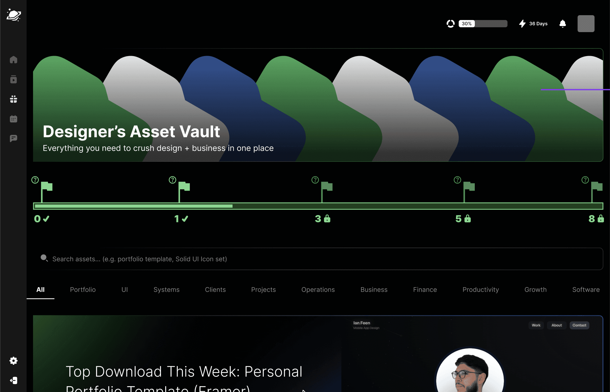 Visionary Designer asset vault screenshot