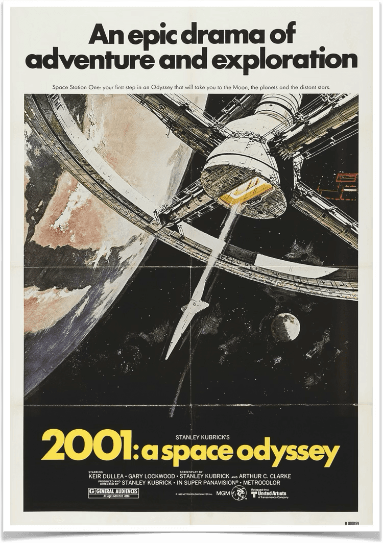 Stanley Kubrick's 2001: A Space Odyssey film poster.