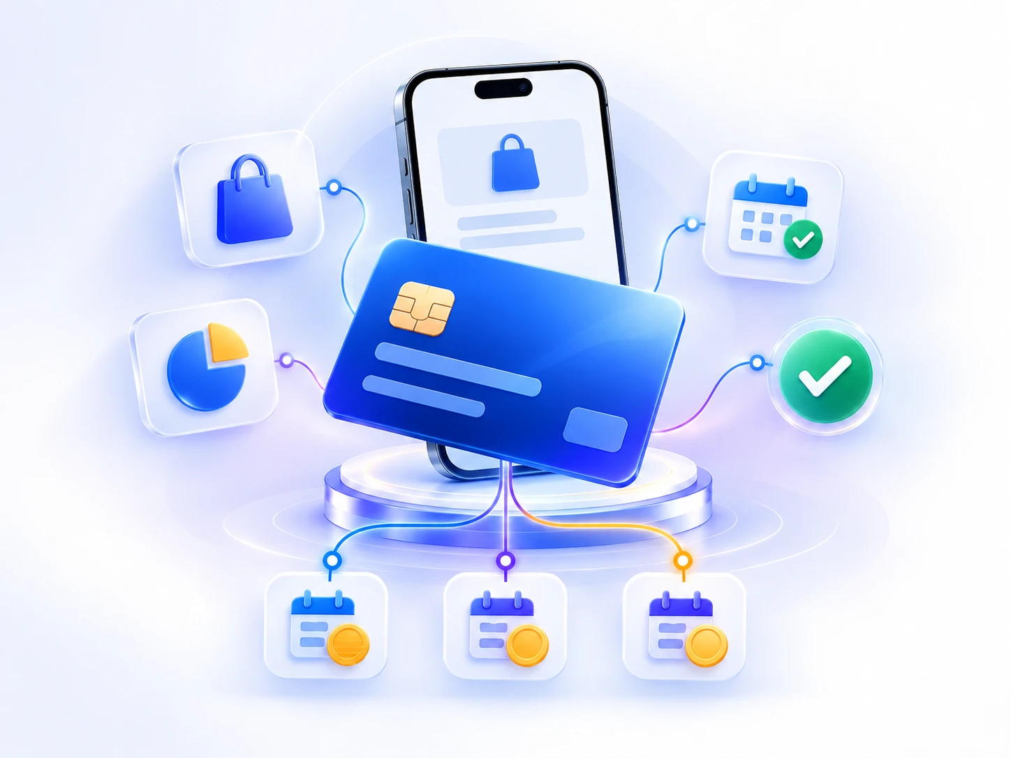A credit card splitting a purchase into monthly instalments