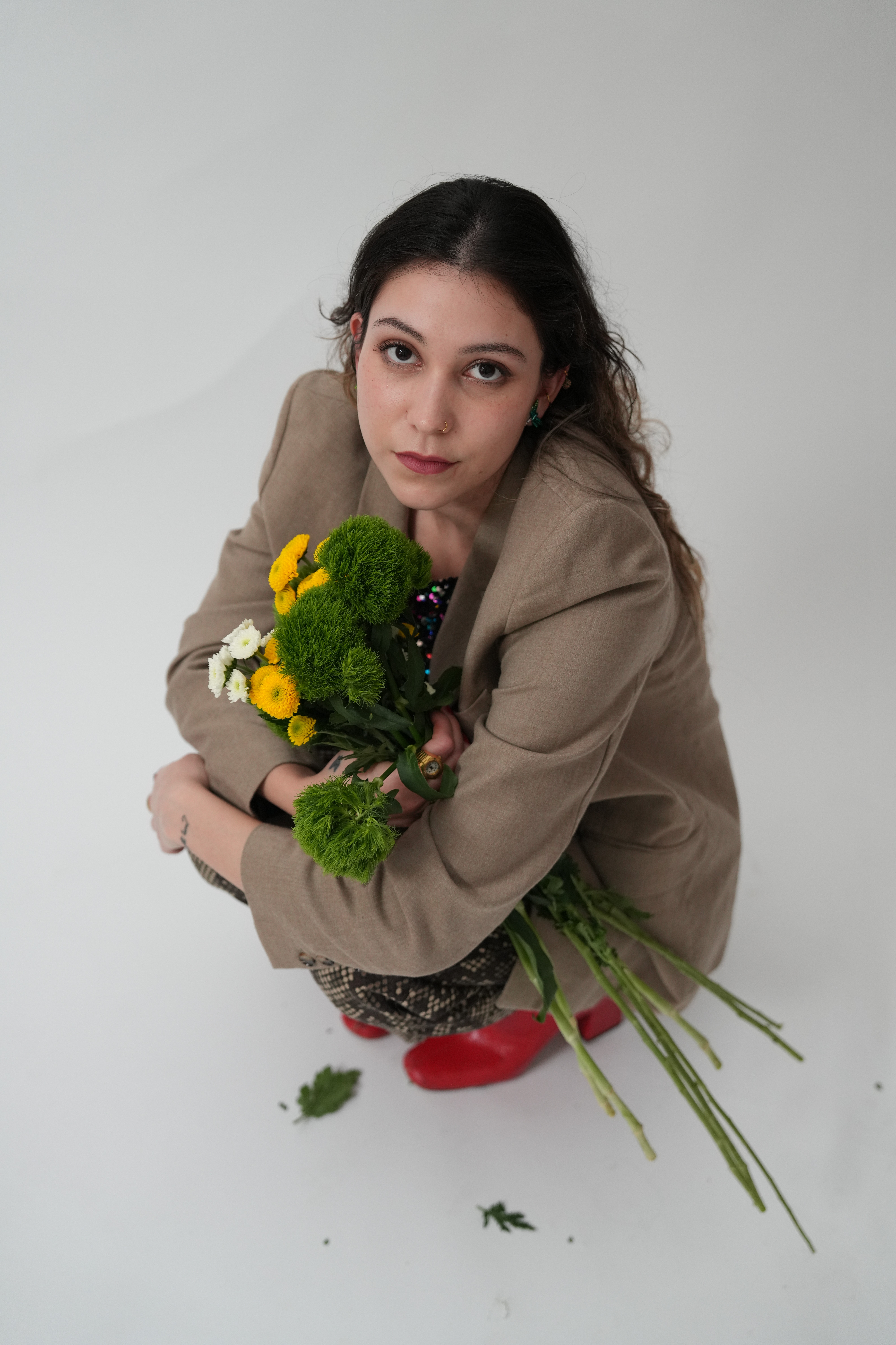 Stylish model in crowd