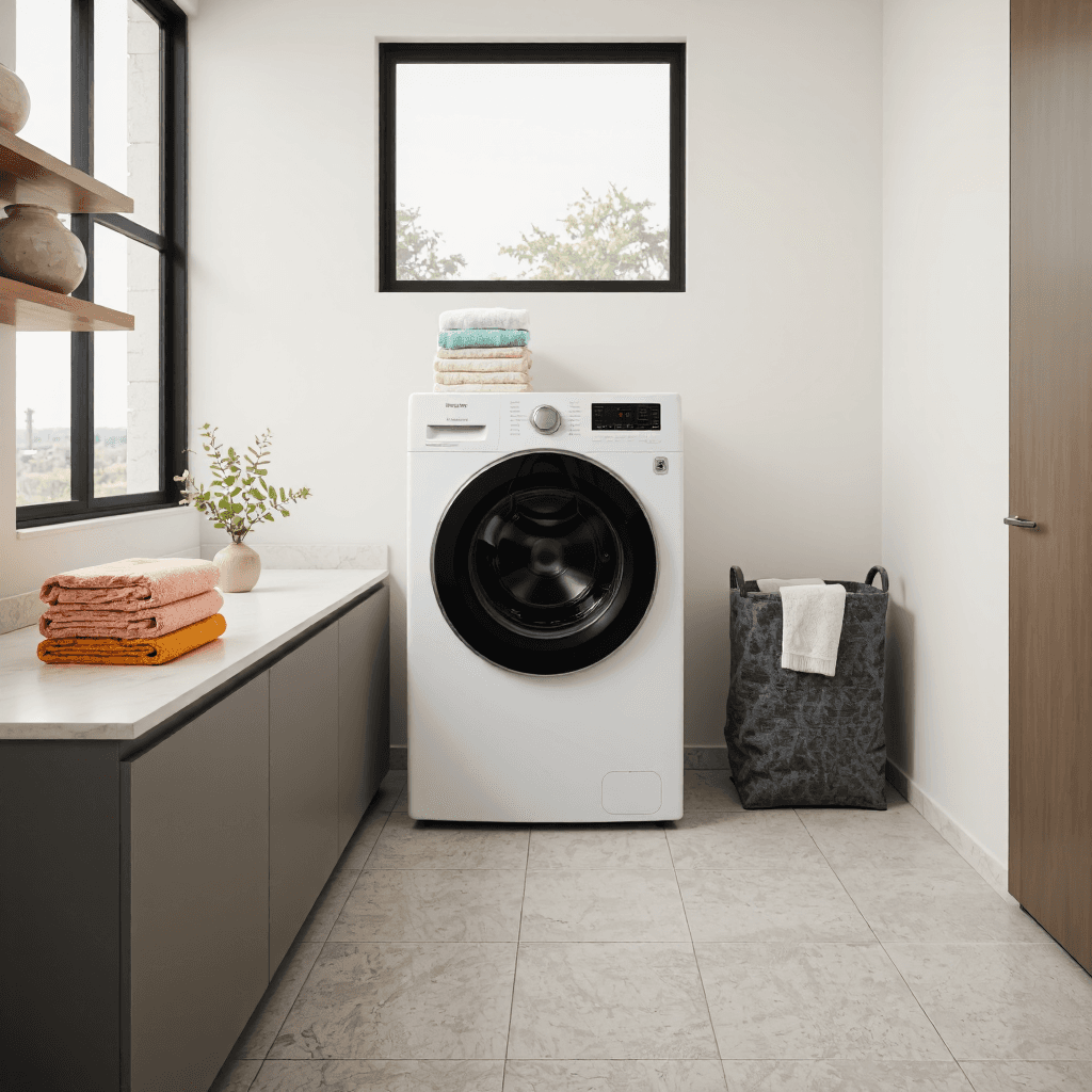 product photography of washing machine