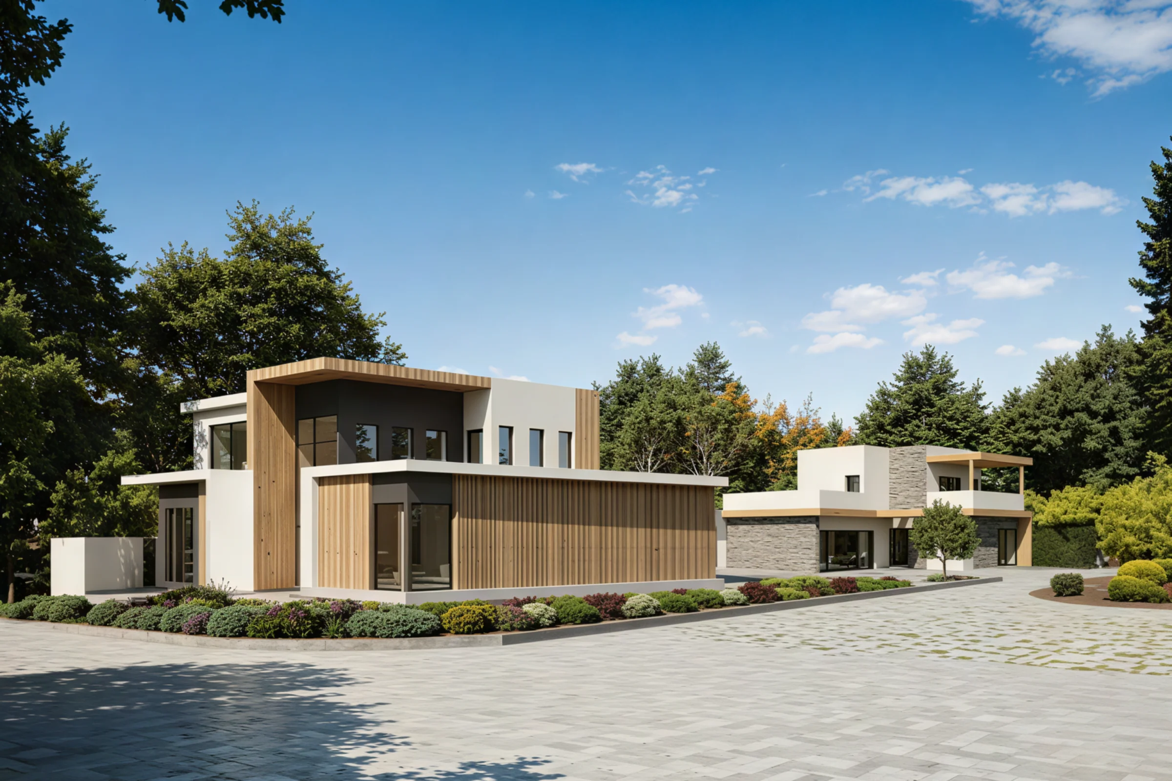 A picture of blueprints stacked on top of each other showing construction documents for a residential project.