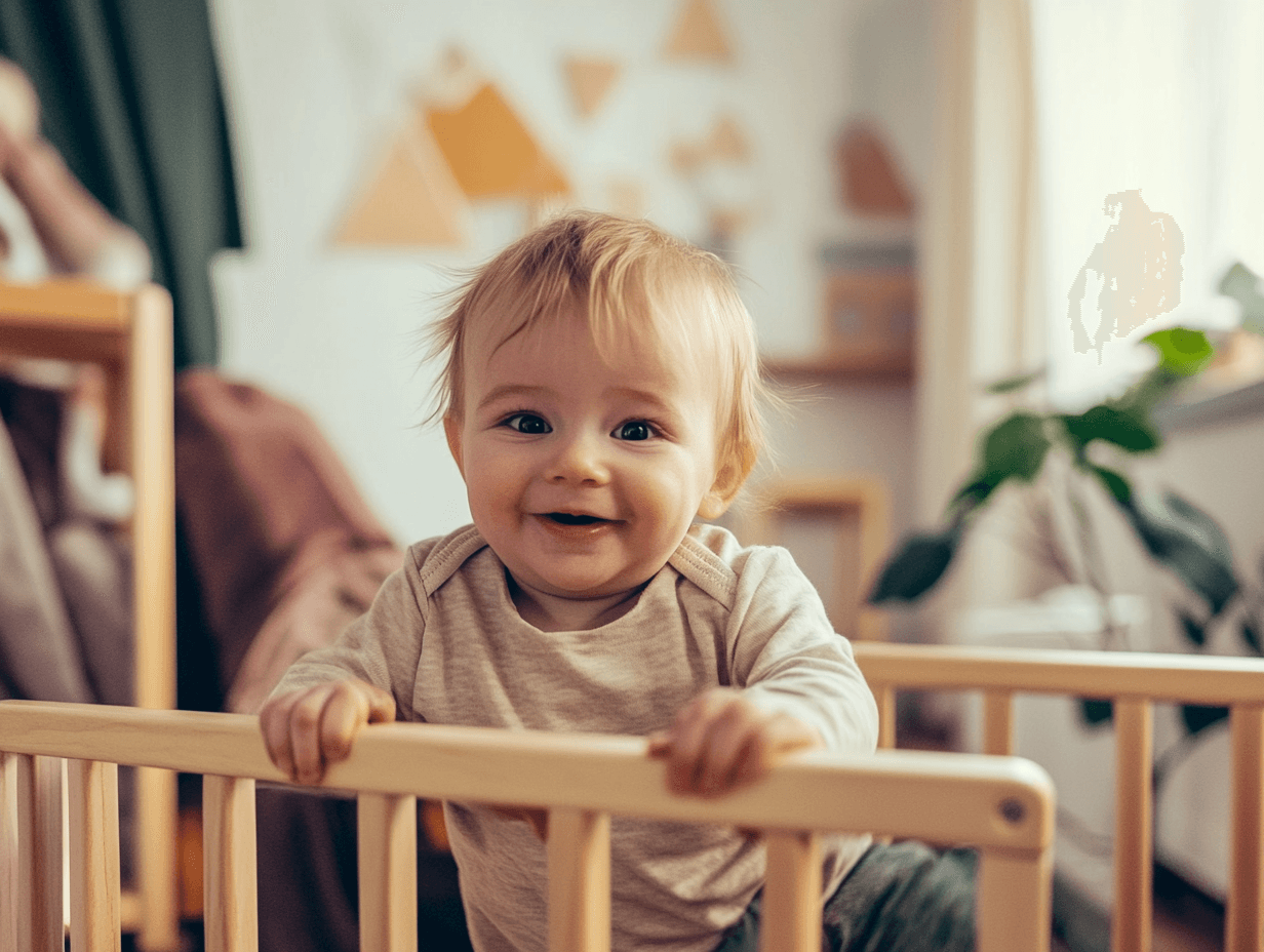 2 year old in crib