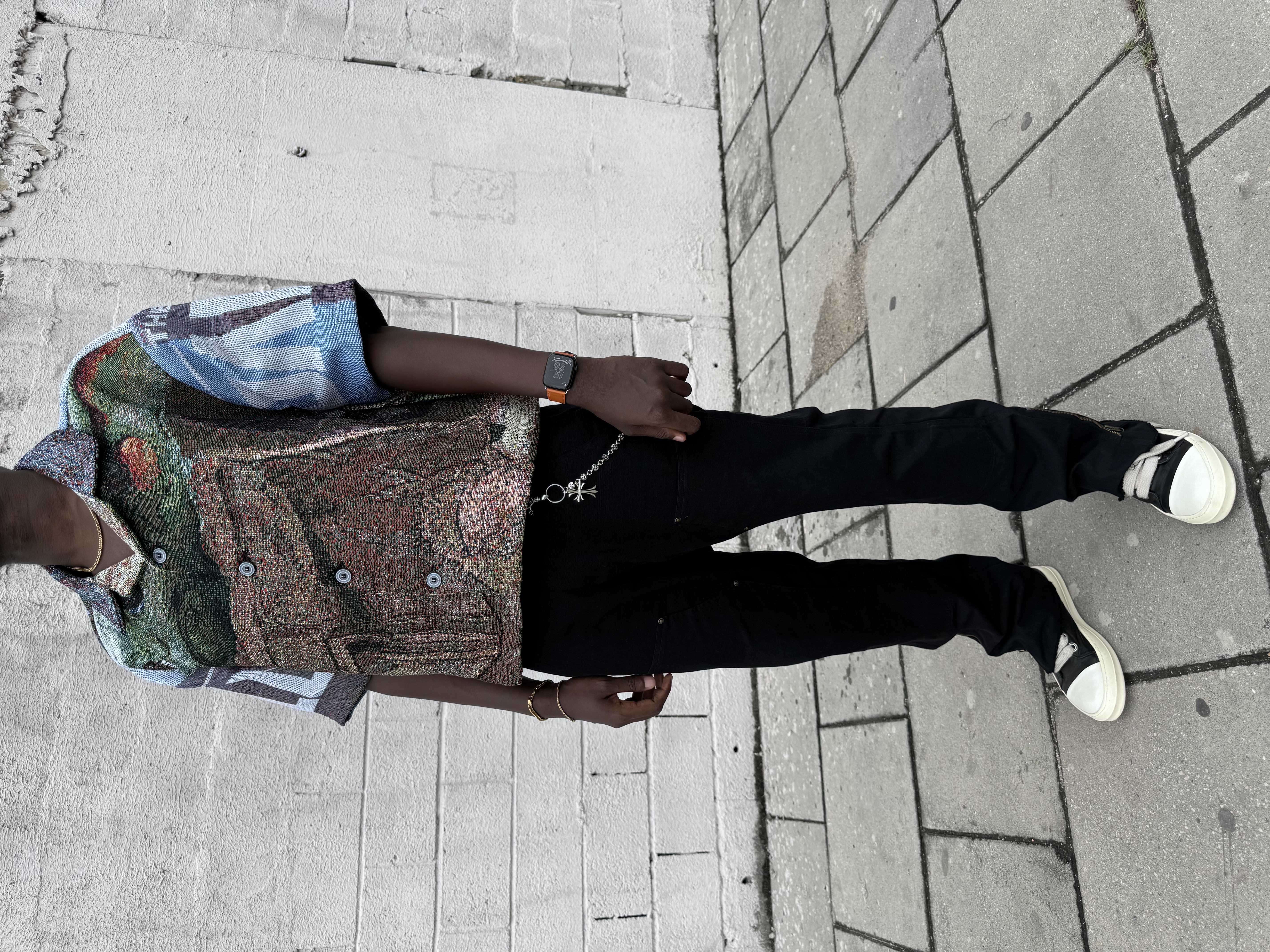 a pair of jeans sitting on top of a box