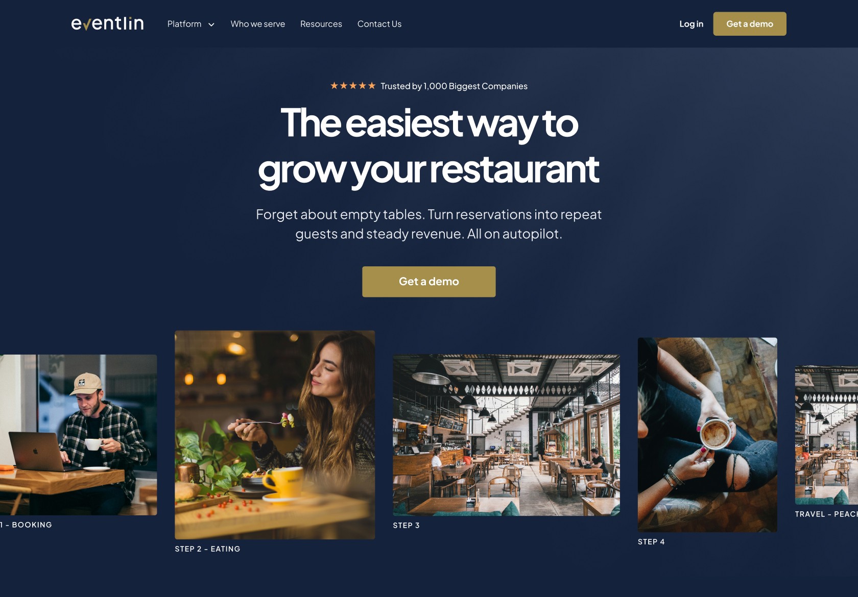 Eventlin restaurant management dashboard redesign — improved readability, data structure, and dark/light UI themes