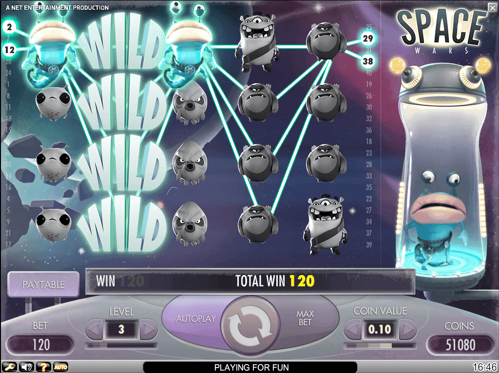 Space Wars - gameplay officiel NetEnt