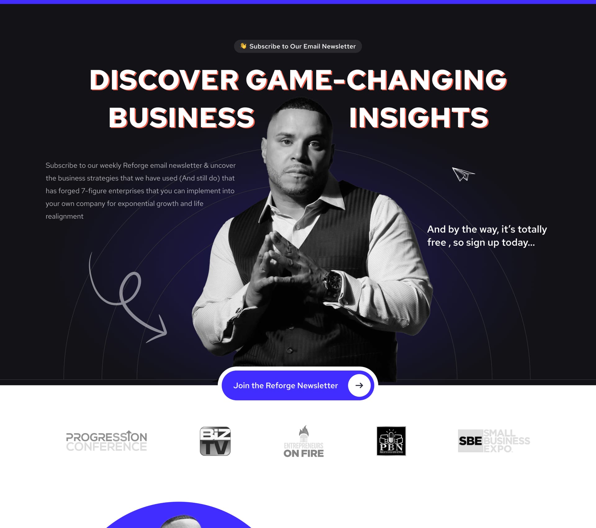 business consulting website design with personal brand landing page and marketing layout | StackAura