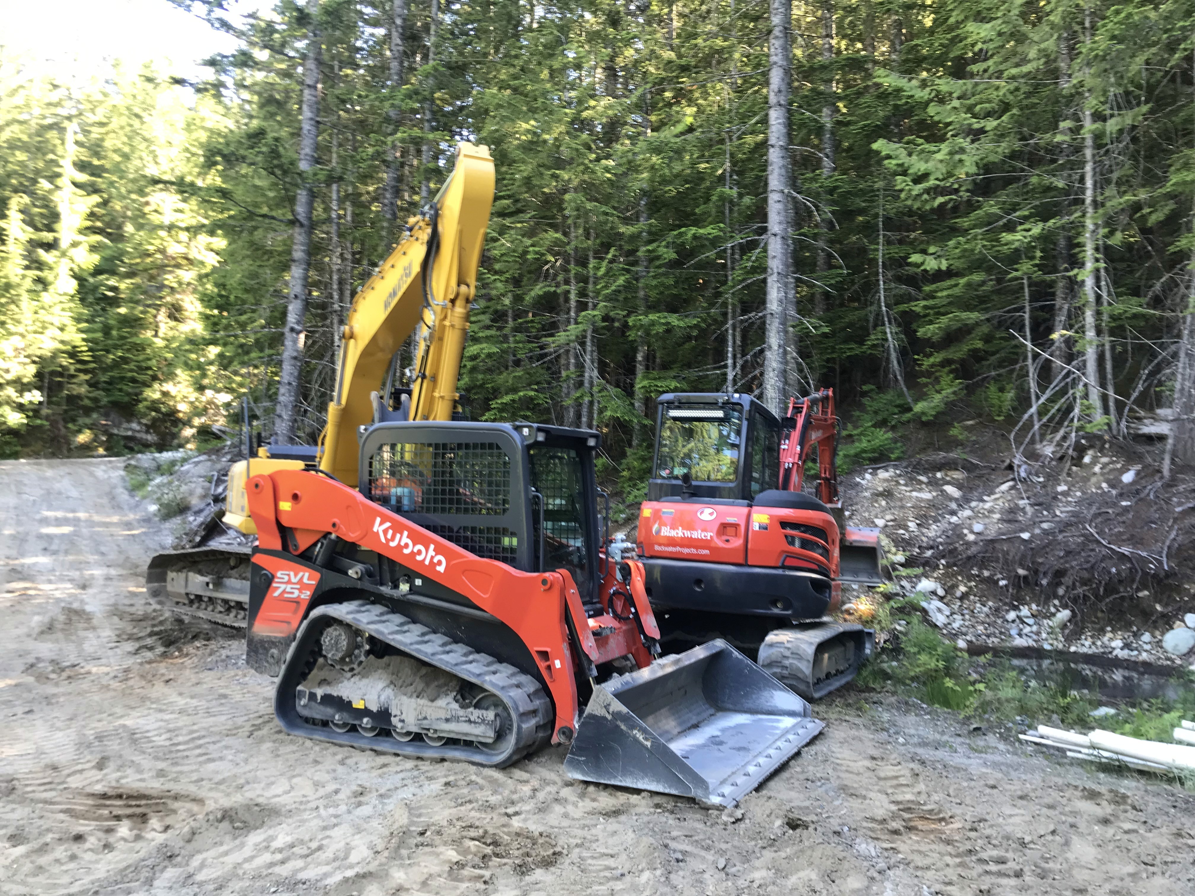 Excavation Machinery on site Vancouver Island Nanaimo BC