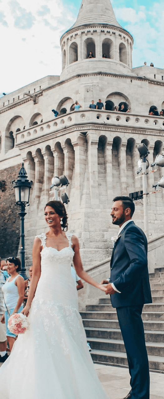 beautiful married couple outdoor