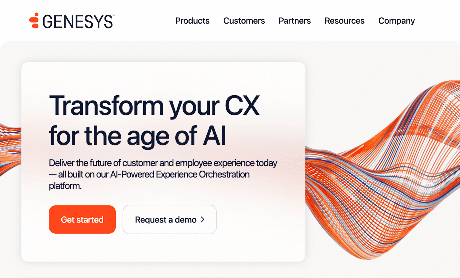 Genesys Cloud CX homepage: Transform your CX for the age of AI